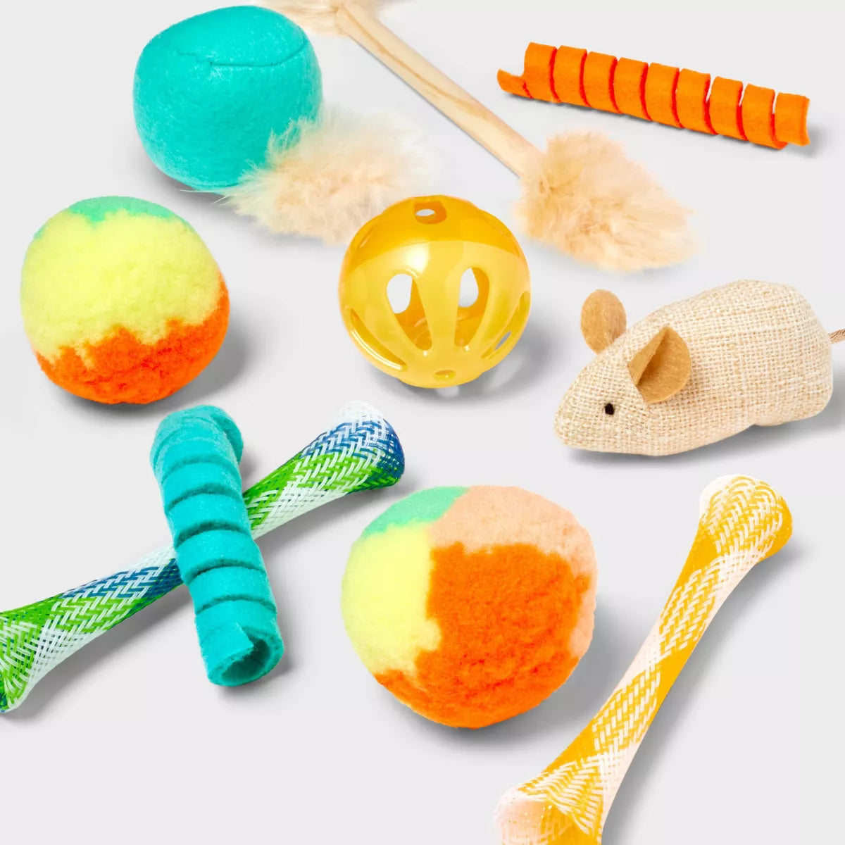 Multi Cat Toy Set - 10Pk - Boots & Barkley™: Plush Toy, Catnip Inside, Ball
