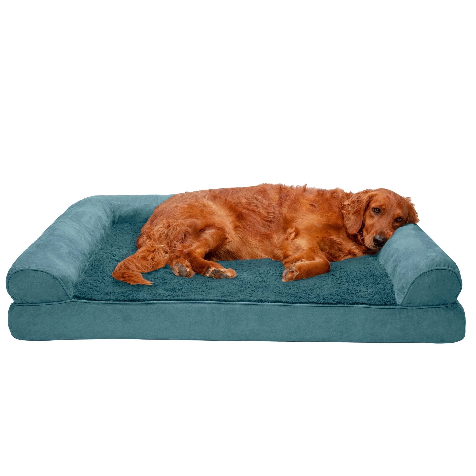 Plush & Suede Full Support Orthopedic Sofa Pet Bed for Dogs & Cats - Deep Pool, Jumbo