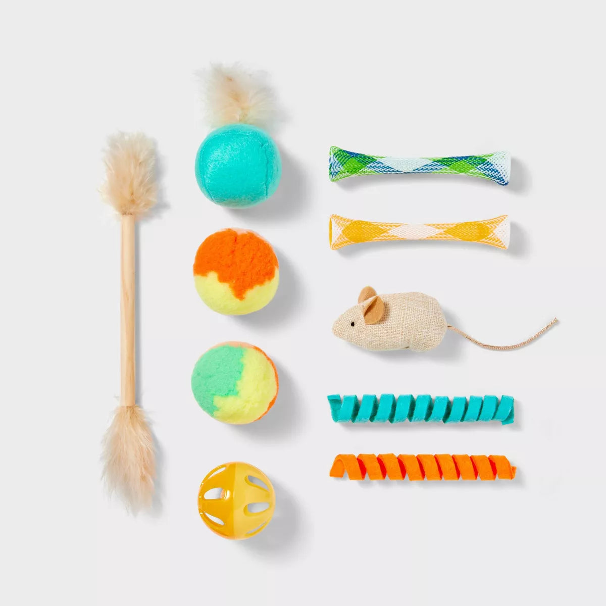 Multi Cat Toy Set - 10Pk - Boots & Barkley™: Plush Toy, Catnip Inside, Ball