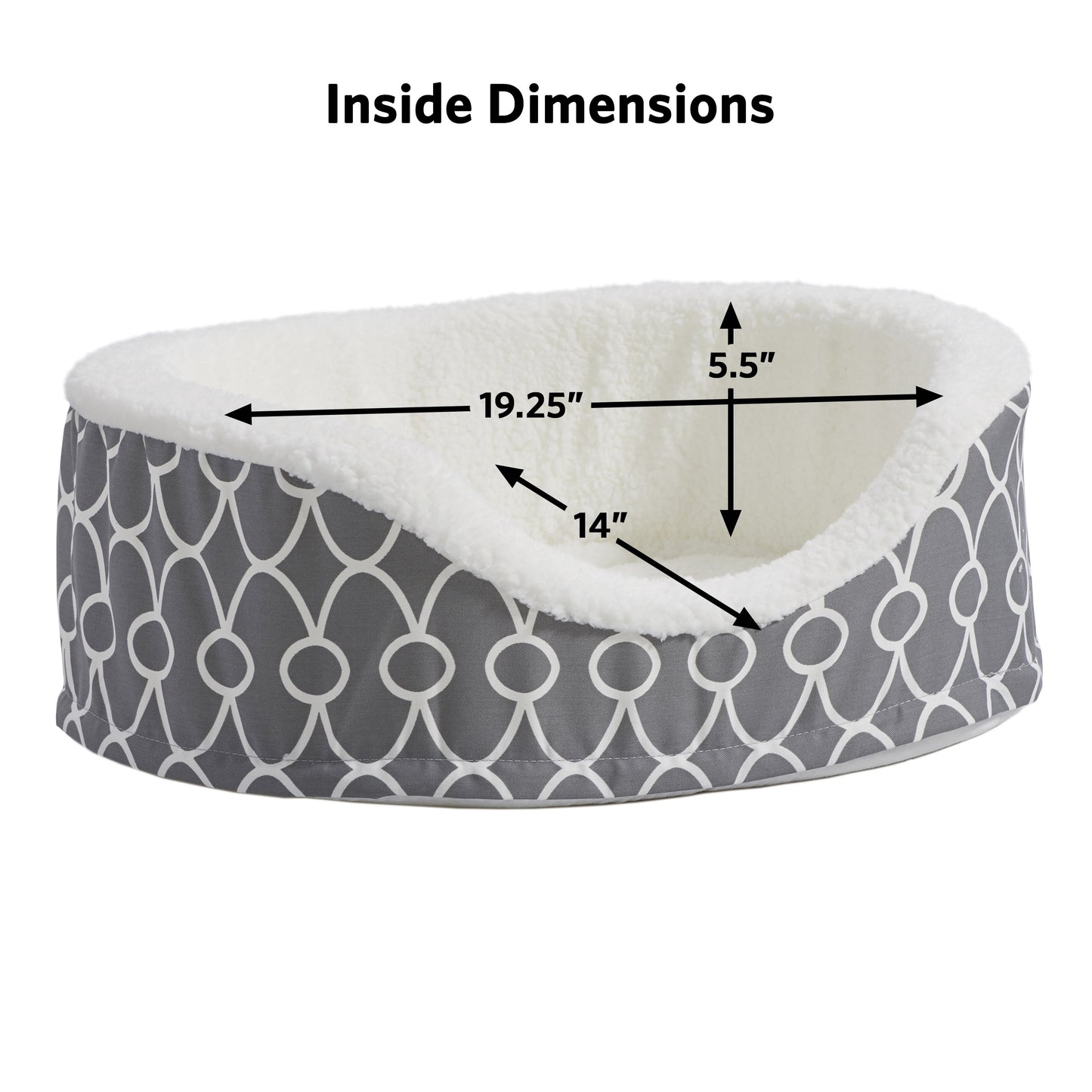 Midwest Homes for Pets Quitetime Teflon Nesting Dog/Cat Pet Bed, Gray, 25 In