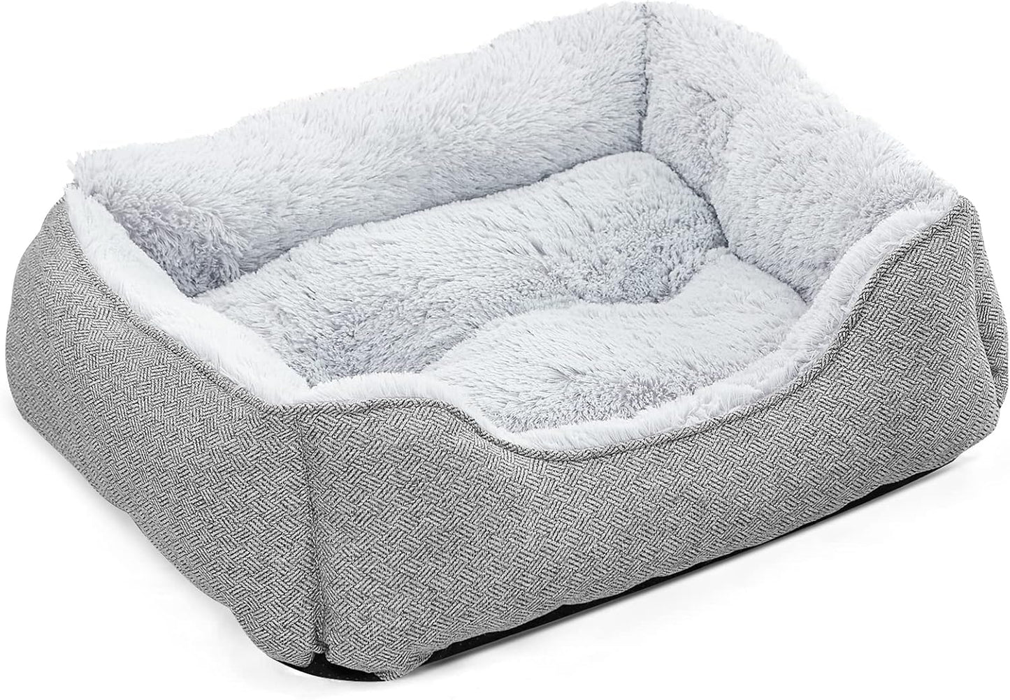 Dog Bed for Large Medium Small Dogs & Cats, Soft Rectangle Washable Dog Sofa Bed, Durable Sleeping Puppy Bed, Calming Orthopedic Pet Bed with Multiple Size, Non-Slip Bottom (Small)