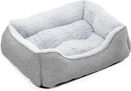 Dog Bed for Large Medium Small Dogs & Cats, Soft Rectangle Washable Dog Sofa Bed, Durable Sleeping Puppy Bed, Calming Orthopedic Pet Bed with Multiple Size, Non-Slip Bottom (Small)