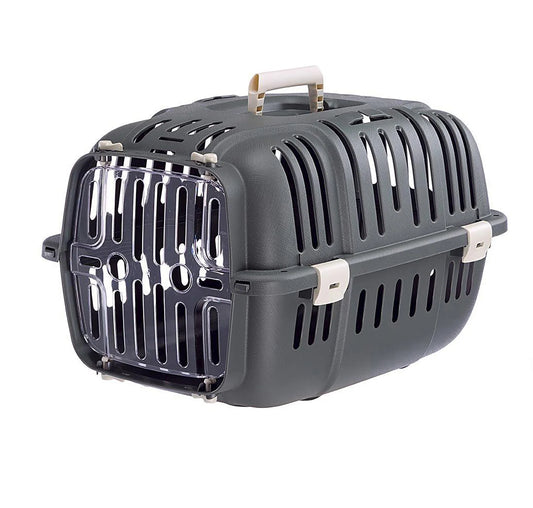 Jet Pet Carrier: Value Dog Carrier Suitable for Toy Dog Breeds & Small Cats, 18.51L X 12.6W X 11.42H Inches, Gray
