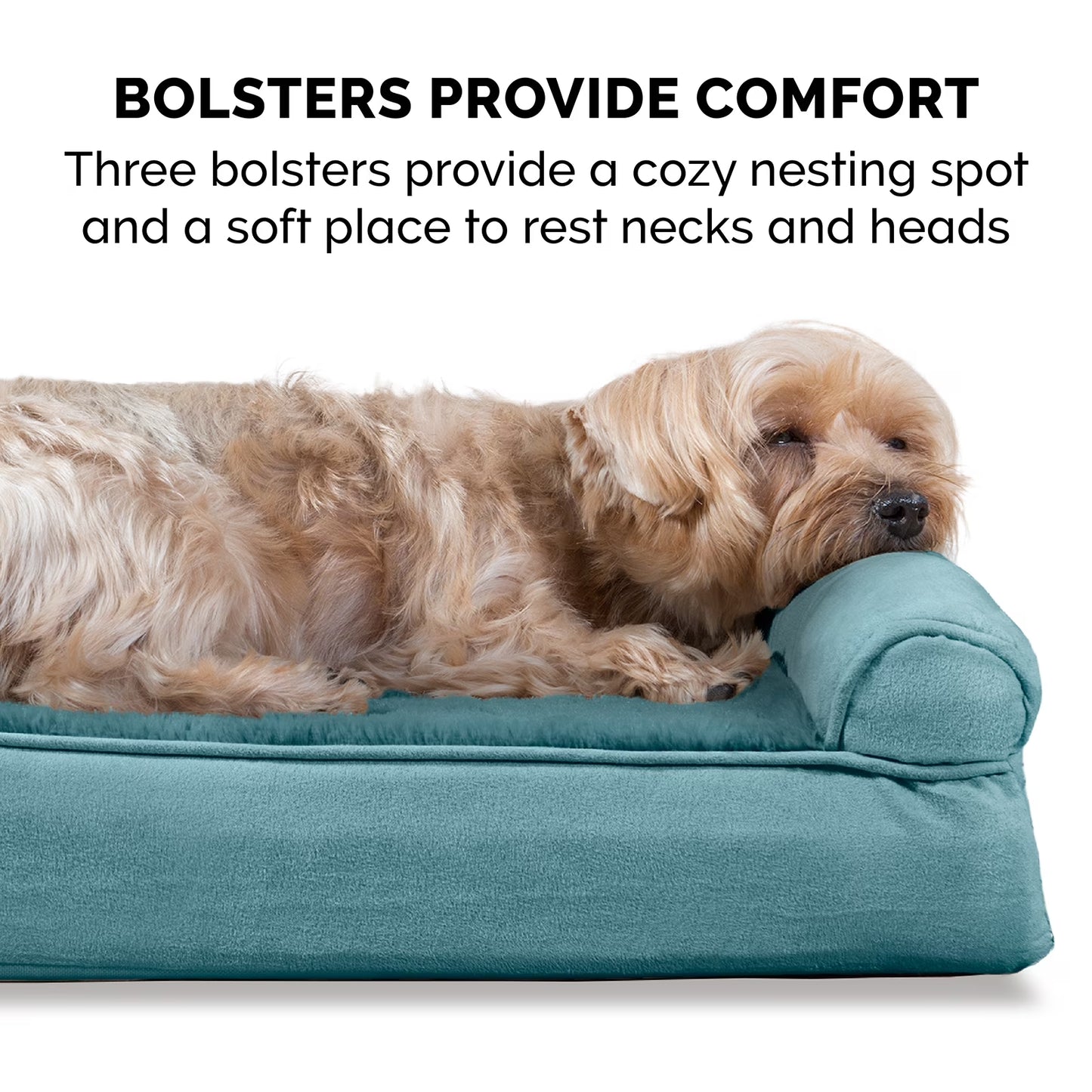 Plush & Suede Full Support Orthopedic Sofa Pet Bed for Dogs & Cats - Deep Pool, Jumbo
