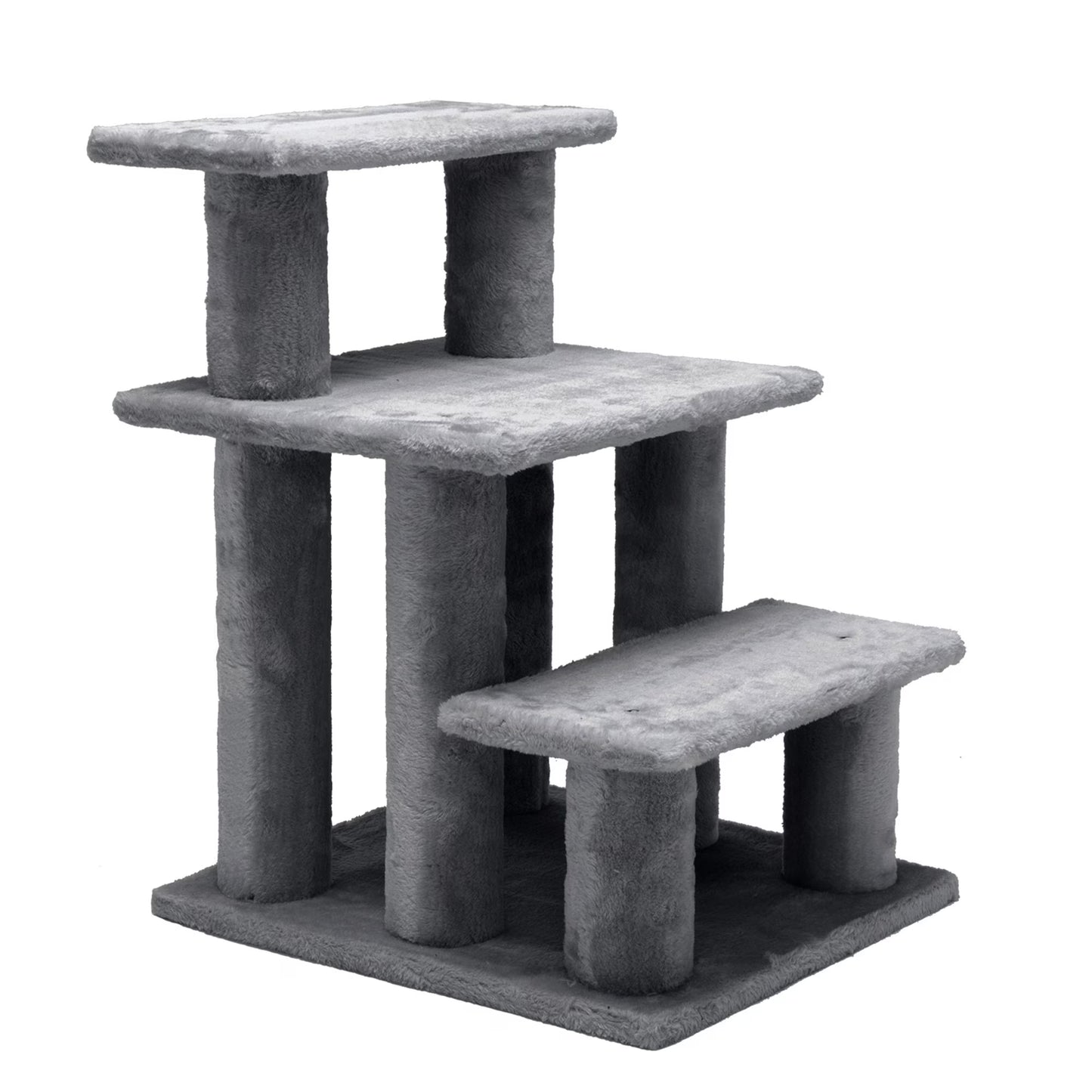 Pet Stairs | Steady Paws 3-Step Pet Stairs, Gray