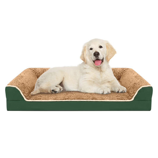 Dog Bed for Large Medium Small Dogs Orthopedic Dog Sofa Bed Non Slip Pet Couch with Removable Washable Cover Supportive Egg Crate Foam S to XL