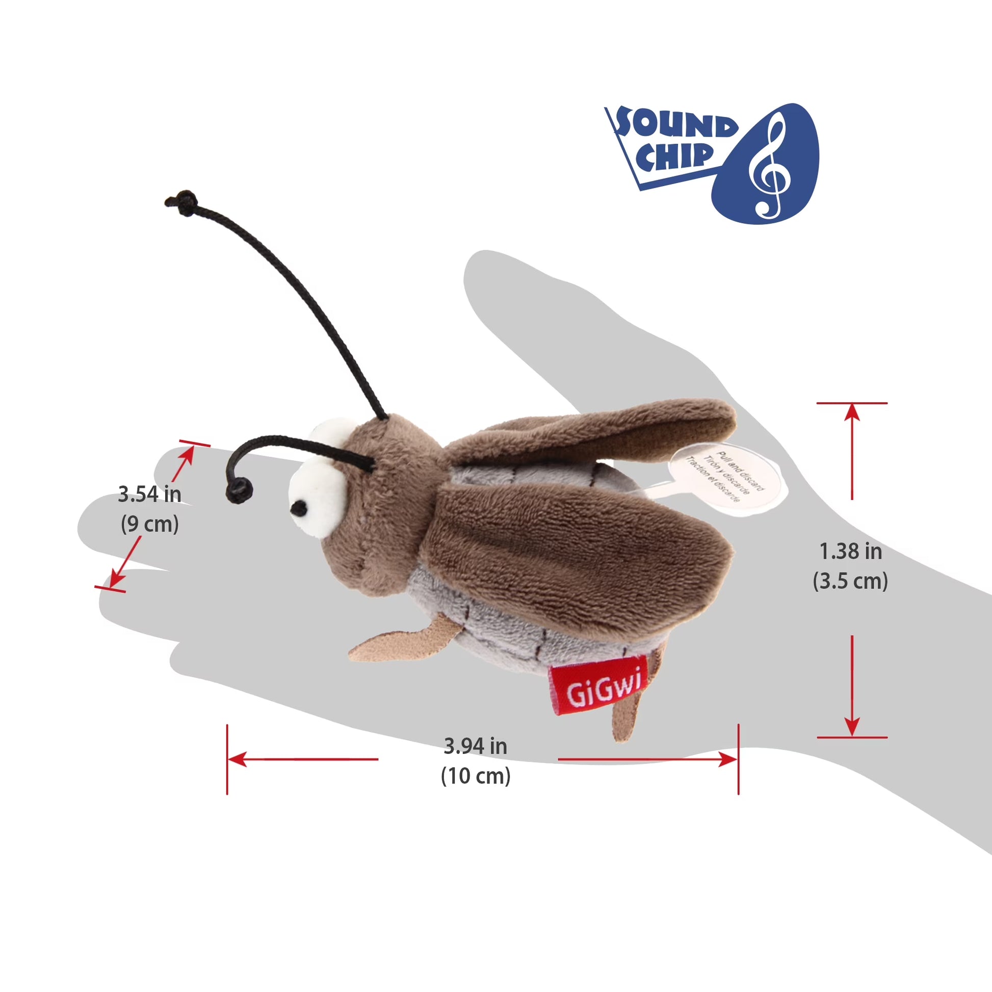 Gigwi Interactive Cricket Cat Toy, Automatic Cricket Squeaky Cat Toys, Play and Squeak Electronic Cricket Toy for Cats Kitten Indoor
